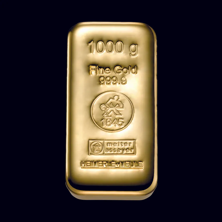 Goldbarren 1000 Gramm in Barrenform