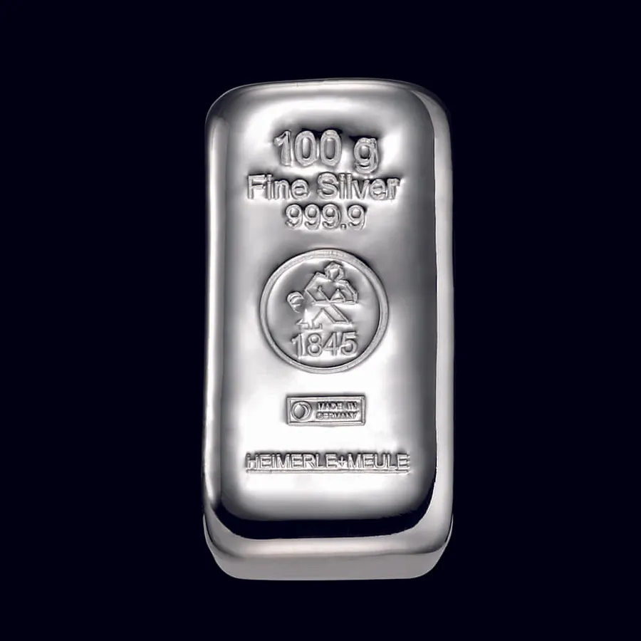 Silberbarren 100 Gramm für physische Edelmetallanlage